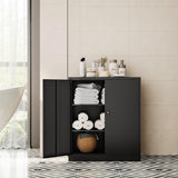 Fesbos Metal Storage Cabinet-36” Tall Steel File Cabinets with Lockable Doors and Adjustable Shelves-Black Steel Storage Cabinet for Home Office, School, Garage Fesbos