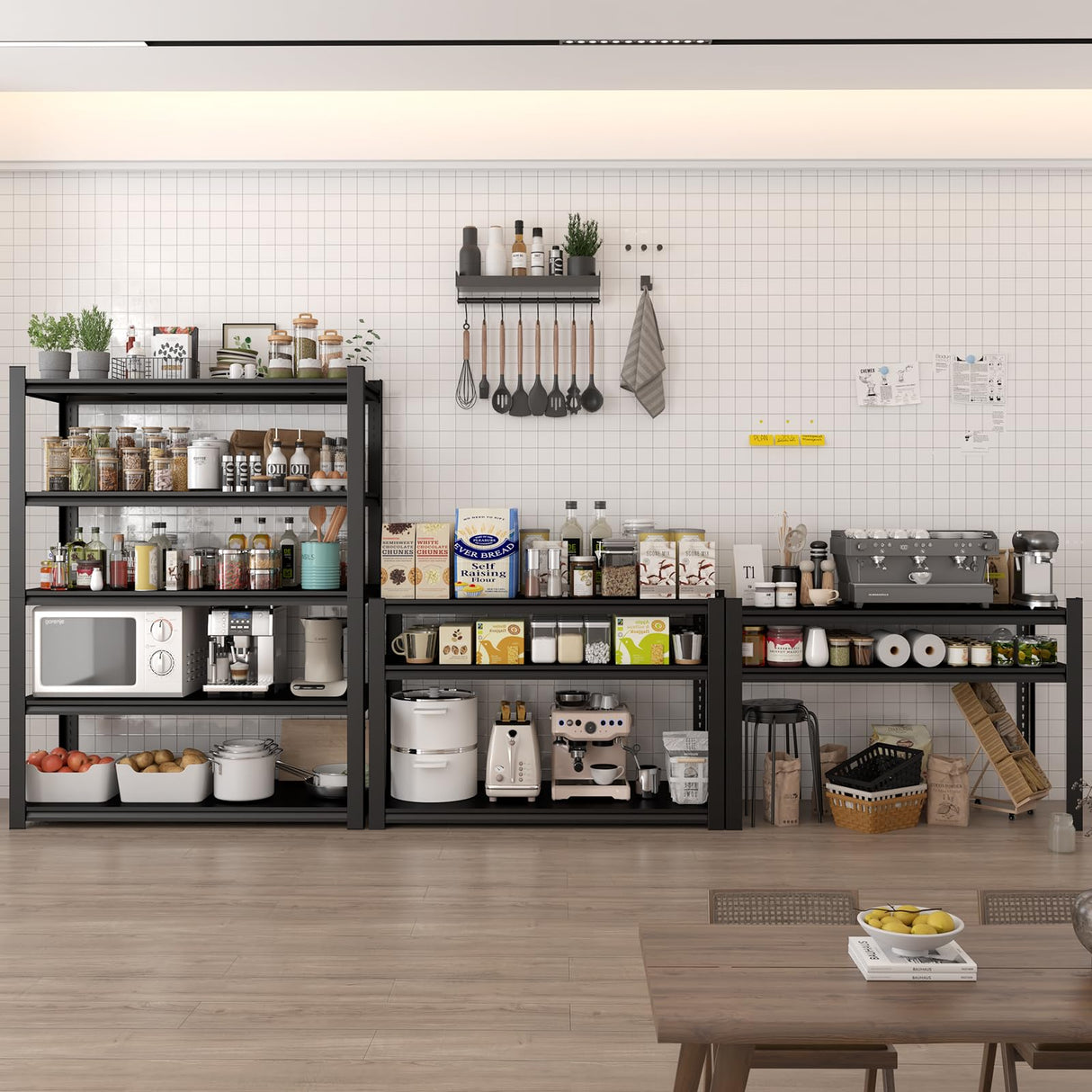 STEELIST 3000LBS Garage Shelves, 48W Metal Shelves for Storage, 5-Tier Shelving Unit with Adjustable Shelves, 24" D X 47.2" W X 84" H Industrial Shelving Utility Shelf for Warehouse, Basement STEELIST