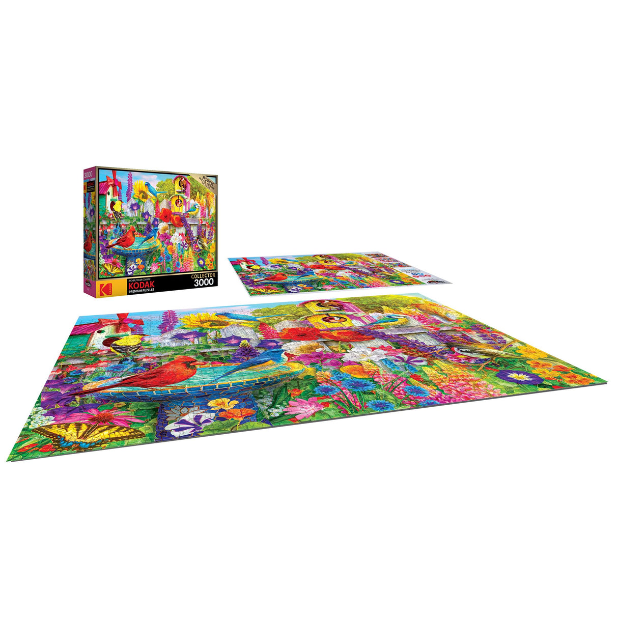 RoseArt - Kodak Premium - Bird Bath Garden - 3000 Piece Jigsaw Puzzle for Adults RoseArt