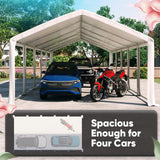 Quictent 16x32ft Party Tent Heavy Duty Outdoor Gazebo White Wedding Tent Canopy Event Shelter Carport with Removable Sidewalls & 4 Carry Bags Quictent