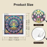 Stalente Diamond Painting Kits for Adults Tree of Life, 5D Special Shape Diamond Art Kits for Beginners, Crystal Rhinestones Diamond Painting for Home Wall Decoration Gift 12×12inch, Mandala Stalente