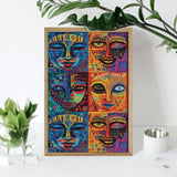 African Mask Tribal Ethnic Diamond Painting Kits DIY Round Full Drill Art Kit 5D Diamond Painting for Home Wall Decor 8"x12" Generic