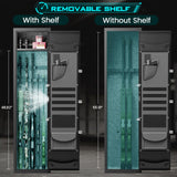 5-6 Rifle Gun Safe, Biometric Gun Safe, 57" Long Gun Safe for Rifles and Pistols, Quick Access Gun Cabinet for Rifles and Shotguns with Backlit Touch Keypad, Dual Alarm System, 3 Gun Racks Luzfuego