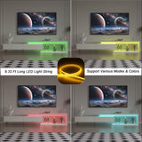 YESER TV Stands for Living Room, Extendable Entertainment Center TV Console with Storage, LED TV Stand for 55/65/75/85/95 Inch TV, Gaming Media Console Table for Living Room Bedroom, White YESER