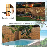 Bamboo Screen Fencing 1 2 3 4 5 6 Feet High Natural Porch Screening Rolls Balcony Privacy Screen Sun Shade for Outdoor Old Fence Patio Backyard Divider Decorative Sturdy & Straight Easy to Cut Uveteniy