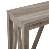 Walker Edison Modern Farmhouse Accent Entryway Table Entry Table Living Room End Table, 52 Inch, Grey Wash Walker Edison
