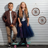 4 Pieces Wooden Wagon Wheel Wall Decor 10 Inches Old Western Wood Wagon Wheel Wall Art Farmhouse Wagon Wheels Rustic Yard Decor Wood Hanging Decorative Wheels for Garden Home Bar Garage Qunclay