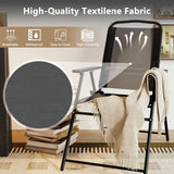 Tornivk 6 Pieces Patio Dining Set for 4, Small Outdoor Patio Table and Chairs Set, Patio Furniture Set with Umbrella & 4 Folding Chairs Portable Garden Dining Table Set for Garden, Backyard, Lawn Tornivk