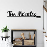 Family Name Metal Sign, Custom Name Sign, Custom Last Name Plaque, Last Name Sign, Established Last Name Sign, Metal Monogram, Family Gift, Contemporary Wall Sign, Established Signs, Family Gift Bosfori