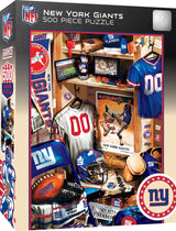 MasterPieces Game Day 500 Piece Jigsaw Puzzle for Adults - NFL New York Giants Locker Room - 15"x21" Masterpieces