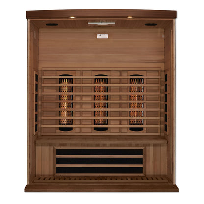 DYNAMIC SAUNAS Maxxus MX-M306-01 3-Person Full Spectrum Near Zero EMF (Under 2MG) FAR Infrared Sauna (Canadian Clear Red Cedar) Curb Side Delivery