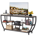 Tribesigns TV Stand for Televisions up to 80 Inches, 70.9 Inches Entertainment Center with Storage Shelves, Wood TV Media Console Table Unit for Living Room, Bedroom, Grey Tribesigns