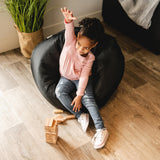 Big Joe Classic Bean Bag Chair, Black Smartmax, Durable Polyester Nylon Blend, 2 feet Round Big Joe