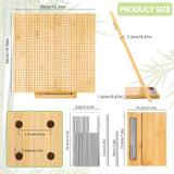 15.4" Foldable Crochet Blocking Board, Upgrade Large Blocking Board Crocheting with 30 Pcs Pins, Granny Square Blocking Boards Crochet Projects, Wooden Knitting Blocking Board for Blocking Crochet CESUSME