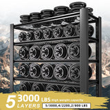 Heavy Duty Garage Shelving Unit with Wire Grid Shelves, Industrial Garage Storage Shelf,76.6" H x 60" W x 24" D, 5-Tier Adjustable Metal Shelving for Heavy Duty Shelving, Storage Room, Basement-1Pack WOZBUD