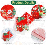 Merry Christmas Table Runner, Linen Christmas Trees Table Runner Red Merry Xmas Table Runner Long Seasonal Winter Holiday Kitchen Dining Table Decoration for Indoor Outdoor Home Party Christmas Decor Vspek