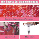 AIBOERL Square Drill Cherry Diamond Art Kits for Adults,Cherry 5D Diamond Painting Kits for Adults Beginners,DIY Square Diamond Dot Painting Gem Art Kits for Adult, Home Wall Decor 12x16Inch AIBOERL