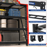 WORKPRO Garage Shelving, 68" W x 24" D x 65" H, 7200 LBS Load, Heavy Duty Metal Shelves for Storage, Industrial Storage Rack for Warehouse Kitchen Shop Basement, Black, Pack of 1 WORKPRO