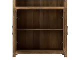 Kathy Ireland Home by Bush Cottage Grove 72-Inch Tall Bookcase with Doors in Reclaimed Pine Bush Business Furniture