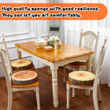 12 Pcs Flexible Seating Floor Sitting Cushion for Classroom Soft Tree Stump Stool Set 3D Digital Print Soft Round Throw Pillow Decorative Wood Slice Floor Cushion for Classroom Kids Couch Chair Home Tatuo