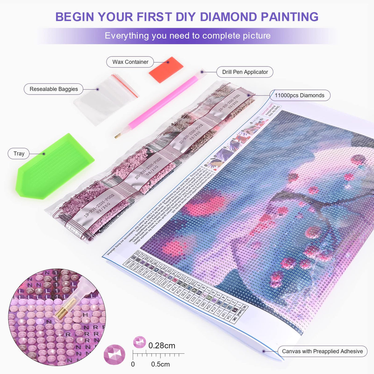 ROOHOME Fantasy Hoping Tree Diamond Painting Kits for Adults and Beginners - Unique DIY Gifts Diamond Art Kits - Diamond Dots for All Ages and Skill Levels Birthday Gifts for Women ROOHOME