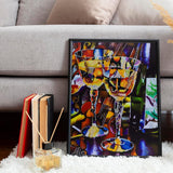 DIAMOND ART BY LEISURE ARTS Diamond Painting Kits for Adults 14"X16" Advanced Abstract Wine, Full Drill, Art Kits, Dimond Art, for Adults, Kit DIAMOND ART BY LEISURE ARTS