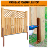 WOCEPU 2.8 FT Fence Post Repair Kit, for Repairing Broken Wooden Fence Post Repair Stakes (1pack-Brown) WOCEPU