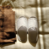 Elcoho 12 Pairs Open Toe Spa Slippers White Spa Hotel Guest Slippers for Spa, Party Guest, Hotel and Travel, Fits Most Men and Women Elcoho