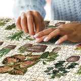 Vintage Houseplant Puzzle 1000 Pieces for Adult, Botany Succulent House Plant Puzzle, 39 Common Indoor Plants Jigsaw Puzzles BBOLDIN