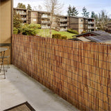 Natural Reed Fencing Rolls,6FT X 16.4FT Reed Screen Curtain Fence Covering Privacy Bamboo for Outdoor Backyard Patio Garden Decorative Fence (Brown) Tgzwme