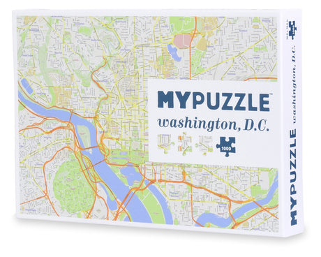 GeoToys Metropuzzle, Washington, D.C. Jigsaw Puzzles 1000 Pieces, Detailed Map Geography Puzzle, Challenging Adult Puzzle, Fun Puzzles for Adults, Family Puzzles, US City Puzzle Map Poster Included Geotoys