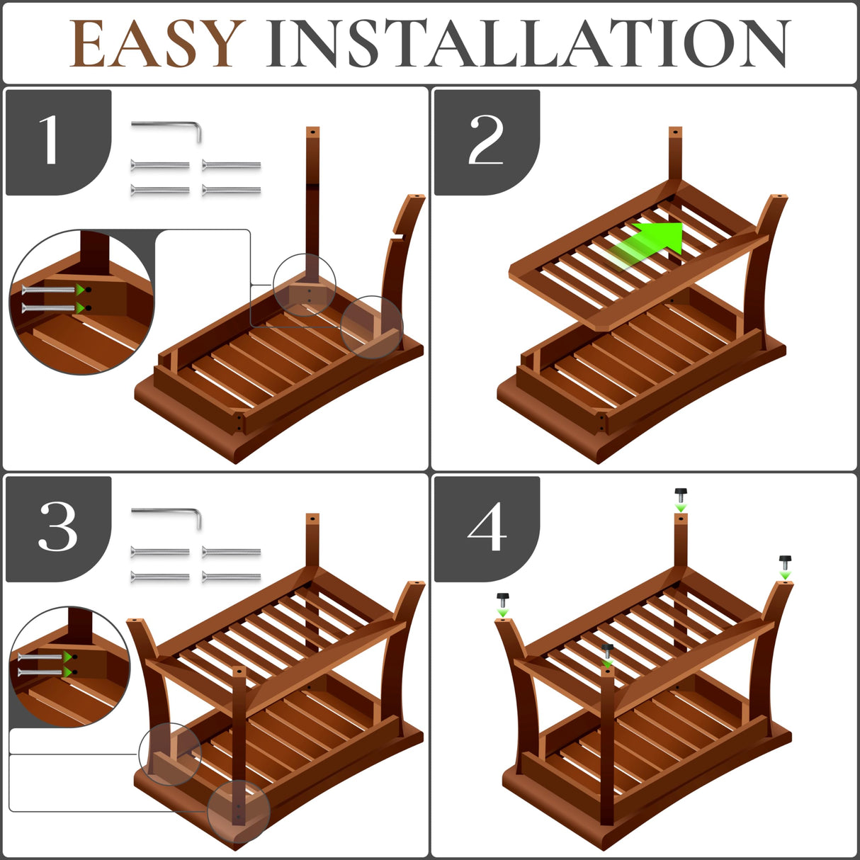 Teak shower bench with Storage Shelf, Teak Shower Stool for Inside Shower, Waterproof Shower Bench Seat, Shower Chair for Inside Shower, Wood Bench, Bathroom Bench, Wooden Stool for Adults Sitting Teak shower bench