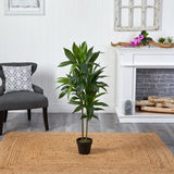 Nearly Natural 48" Dracaena Silk Plant (Real Touch) Green Nearly Natural