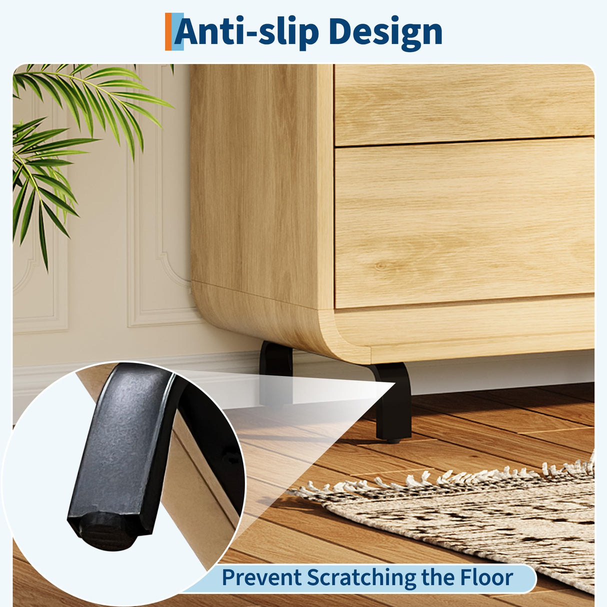 6 Drawers Dresser for Bedroom & Nursery, Modern Dresser with Safe Rounded Corners & Hidden Handles,Wooden Dresser Chest with Heavy Duty Anti-Tip Structure, Wide Storage Cabinet for Living Room GarveeHome