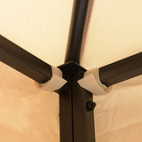 Outsunny 10' x 10' Patio Gazebo with Corner Shelves, Outdoor Gazebo Canopy Shelter with Netting, and Vented Roof, for Garden, Lawn, Backyard and Deck Outsunny