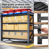 ZAOUS 3000LBS Storage Shelves,48" W Garage Shelving Heavy Duty 4 Tier Metal Storage Rack Shelf，Industrial Shelving Adjustable Shelf for Basement Warehouse 48" W x 24" D x 70" H，Black ZAOUS