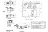 Tiny Home Plans 25’x33’ – 825 sqft Two Bedroom Bungalow Cabin – Building Blueprint with Floor Plan, Elevations, and More Generic