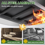 70" H Metal Garage Shelving 5000LBS Capacity Heavy Duty 4-Tier Adjustable Shelves Industrial Shelves Heavy Tools Utility Rack Shelf for Basement/Garage/Warehouse/Shop Black 71"W x 24"D x 69"H STANI