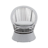 Christopher Knight Home Banes Egg-Shaped Wicker Lounge Chair Outdoor, Iron Frame Egg Chair Outdoor with Removable Cushion, Comfy Reading Chair for Garden Backyard Balcony Poolside, Grey Christopher Knight Home