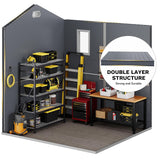 DWVO 6x6FT Outdoor Storage Shed w/o Floor, All-Weather Plastic Shed with Lockable Doors, Window & Vents, Plastic Tool Shed for Backyard, Patio, Poolside, Lawn, Gray DWVO