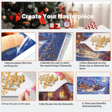 ATDMS Large Christmas Diamond Art Kits for Adults 5D Christmas Train Diamond Painting Kits for Adults DIY Full Drill Winter Snow Diamond Art Painting Gem Art Kits for Home Wall Decor 27.5x15.7 Inch ATDMS