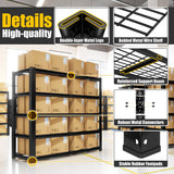 PrimeZone Heavy Duty Storage Shelves - 47" W X 18" D X 72" H Adjustable Wire Garage Shelving with Locking Connector, 5 Tier Metal Shelving Industrial Utility Rack for Warehouse, Basement, Black, 2Pack PrimeZone