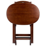 Winsome Nathan 5-PC Set Cappuccino Snack Table 23.7x15.83x25.51 Winsome