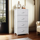 YITAHOME Dresser with 4 Drawers - Fabric Storage Tower, Organizer Unit for Bedroom, Living Room, Hallway, Closets - Sturdy Steel Frame YITAHOME