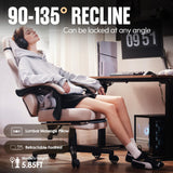 Dowinx Gaming Chair Fabric with Pocket Spring Cushion, High Back Ergonomic Computer Chair with Footrest for Adults, Massage Lumbar Support Swivel Game Chair for Office Gaming 300LBS, Beige Dowinx