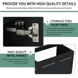 60 Inch Floating Bathroom Vanity,60" Bathroom Vanity Without Sink,Modern Bathroom Vanity Cabinet,Black Wall Mounted Cabinet(Sink Basin Not Included) WoodArtSupply