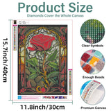 Aestalrcus Rose Diamond Painting Kit for Adults, Rose Diamond Art Kits for Adults, Flower Gem Art for Home Wall Decor 16x12inch Aestalrcus