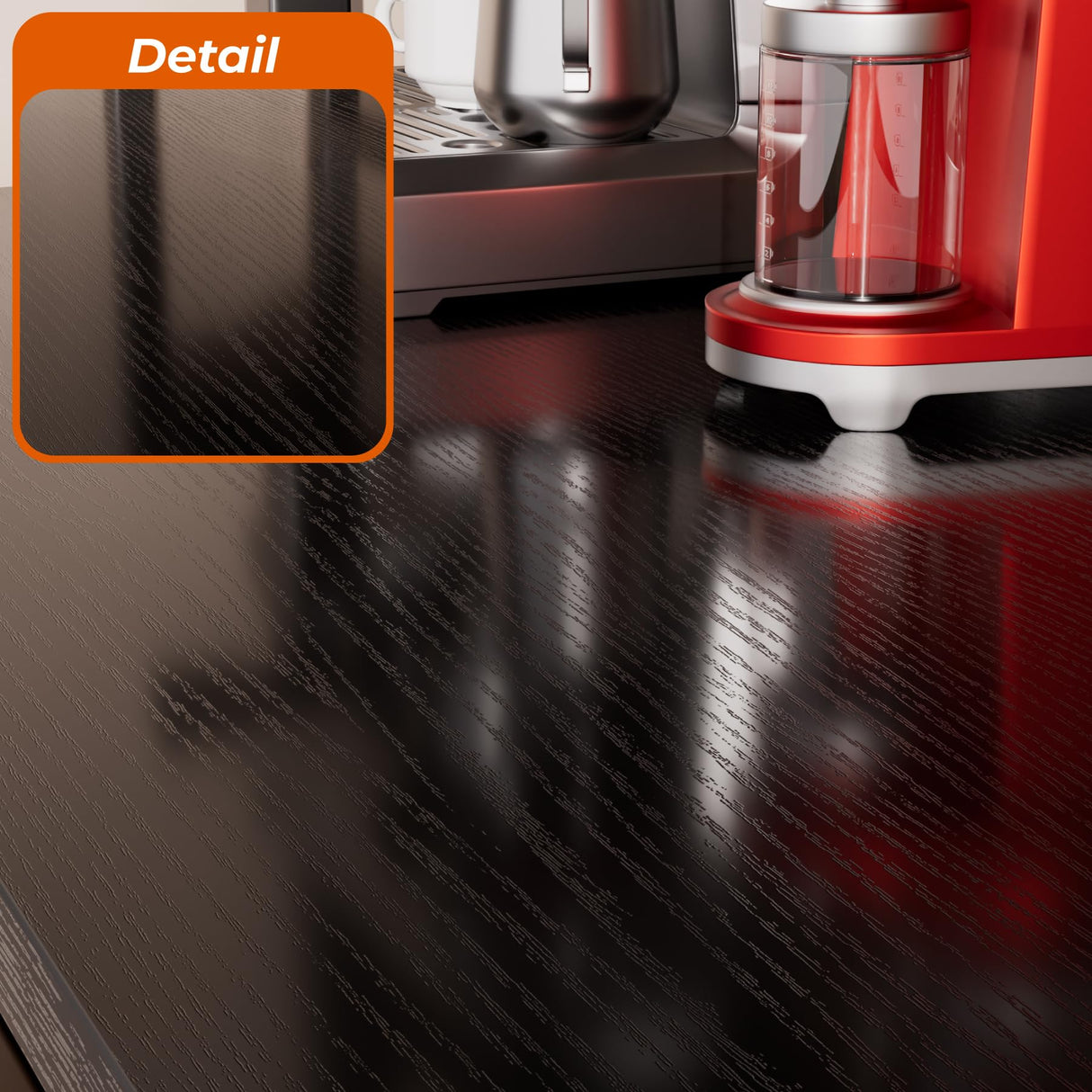 Aquzee Large Bakers Rack for Kitchens, 47in Wide (47.2“W x 15.7”D x 70.8" H) 6 Tiers Kitchen Stand with Hutch & Storage, Black Freestanding Tall Bakers Racks Organizer with Shelves Aquzee