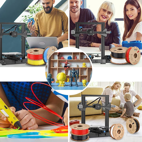 Comgrow PLA 3D Printer Filament, 3D Printer PLA Filament 1.75mm, Dimensional Accuracy +/- 0.02 mm, 1KG Spool PLA Black Comgrow