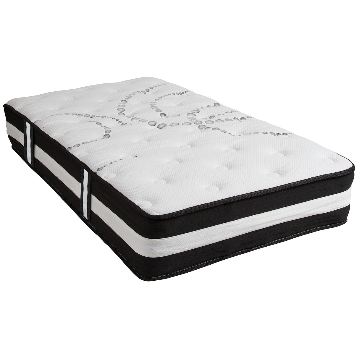 EMMA + OLIVER Astor 12 Inch CertiPUR-US Certified Hybrid Pocket Spring Mattress, Twin Mattress in a Box EMMA + OLIVER